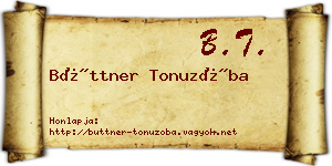 Büttner Tonuzóba névjegykártya